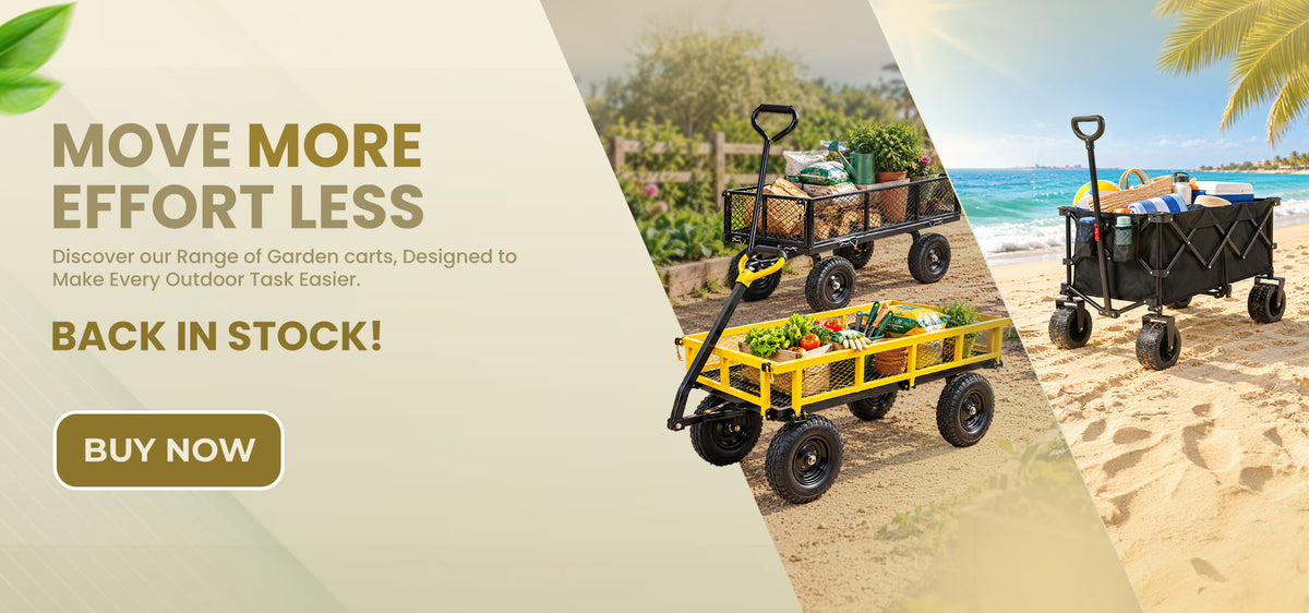 Garden carts and wagons back in stock - Move more, effort less