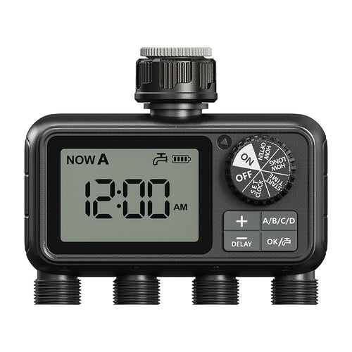 Egardenkart Garden Water Timer 4 Outlet | Smart Irrigation Automatic Watering System