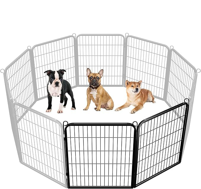 Egardenkart Heavy Duty Extra Wide Dog Playpen, Outdoor Pet Fence for Medium/Small Animals Foldable Puppy