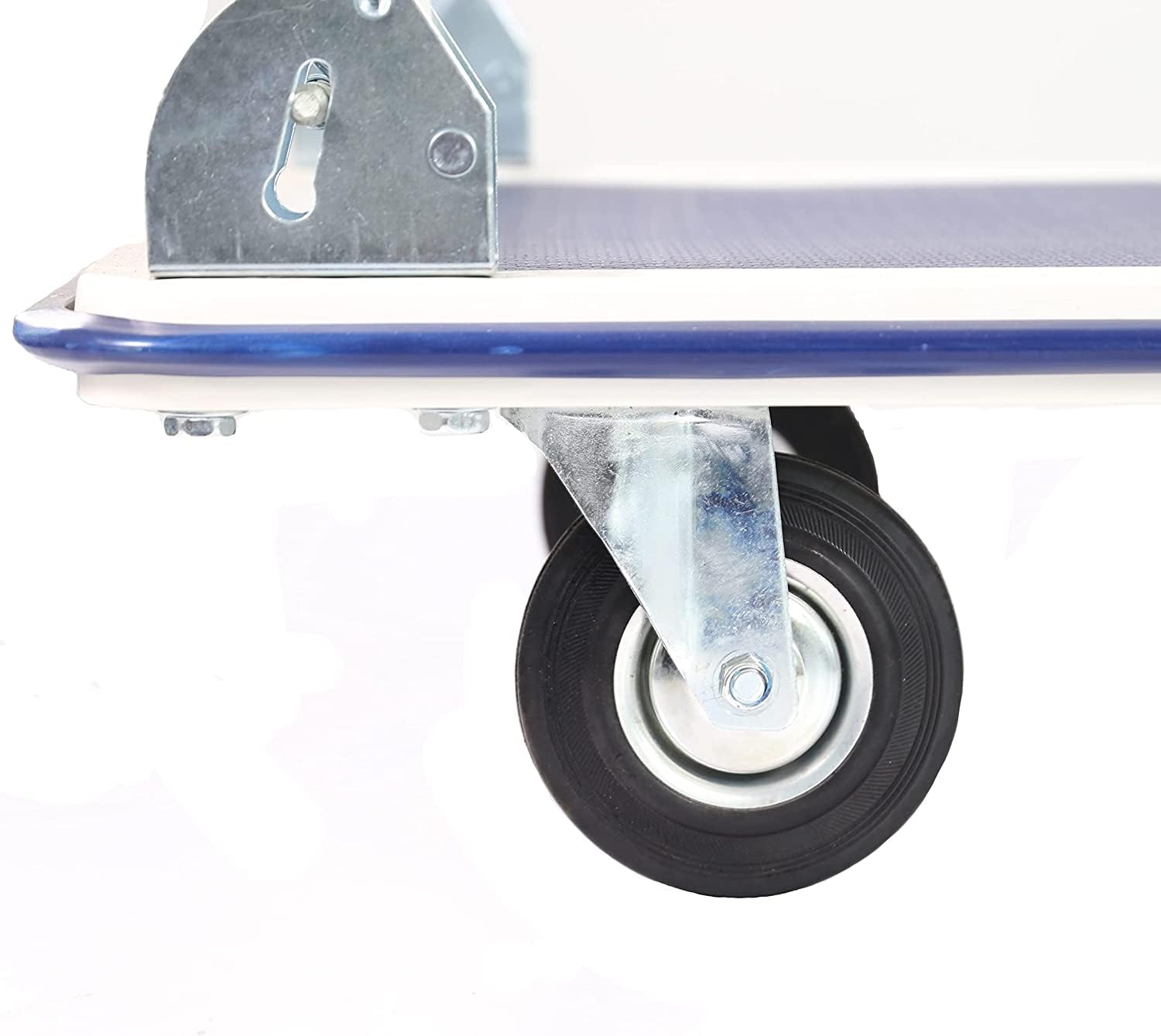 Egardenkart Platform Trolley Cart - Heavy Duty Trolley with Anti Slip Metal Platform | Trolly with Foldable Handle | 360° Swivel Wheels Trolly Cart for Loading and Moving