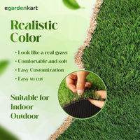 Egardenkart, Artificial Grass Carpet - Green, 36mm | Fake Grass for Balcony Decor, Turf, Yard