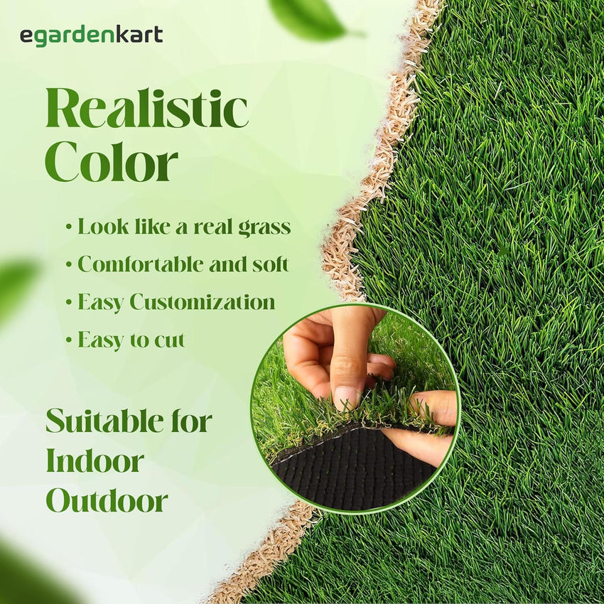 Egardenkart, Artificial Grass Carpet - Green, 36mm | Fake Grass for Balcony Decor, Turf, Yard