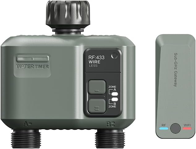 Egardenkart WiFi Water Timer Dual Outlet | Waterproof Smart Garden Irrigation