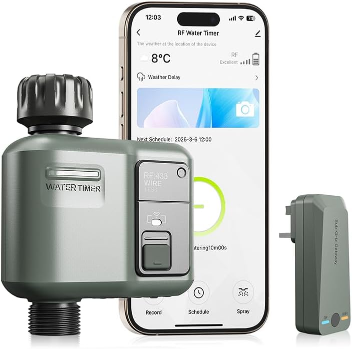 Egardenkart, WiFi Irrigation Timer - Water Timer for Garden | Watering Timer for Automatic Irrigation System | Automatic Watering for Plants