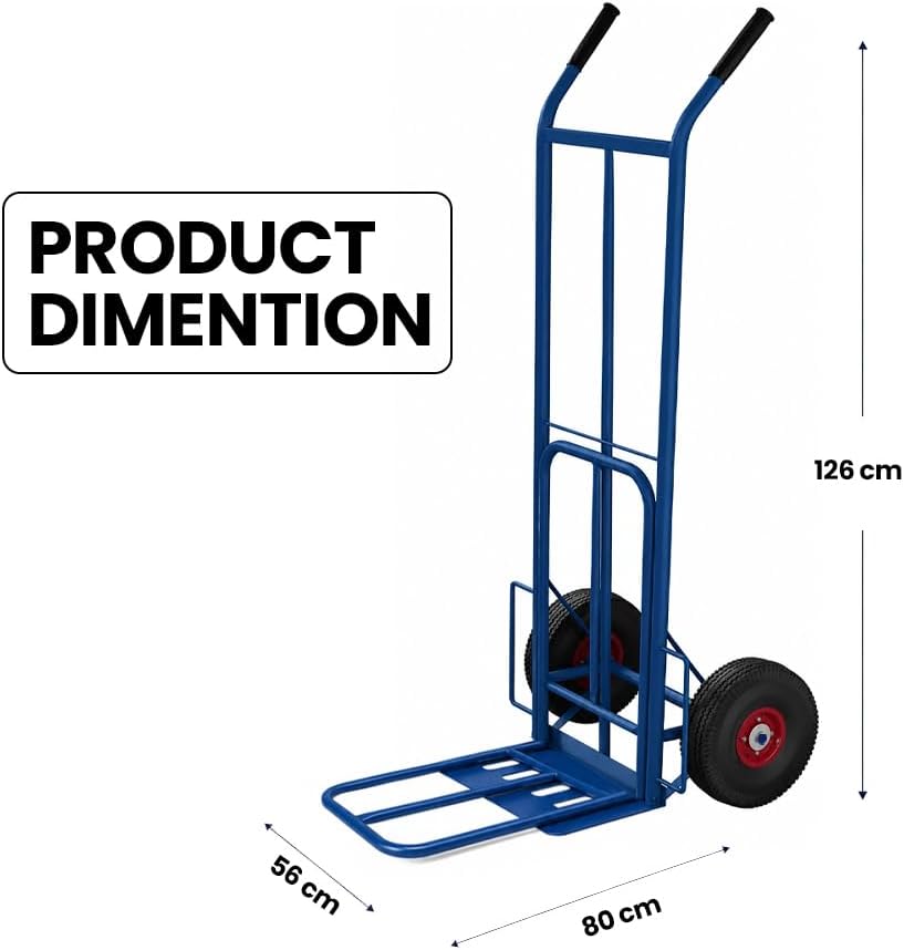 Egardenkart Full Metal 2 Wheel Heavy Duty Hand Truck Trolley 700lbs