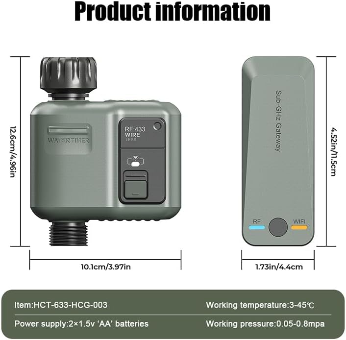 Egardenkart, WiFi Irrigation Timer - Water Timer for Garden | Watering Timer for Automatic Irrigation System | Automatic Watering for Plants