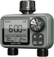 Egardenkart Hose Water Timer Dual Outlet | Waterproof Automatic Garden Irrigation