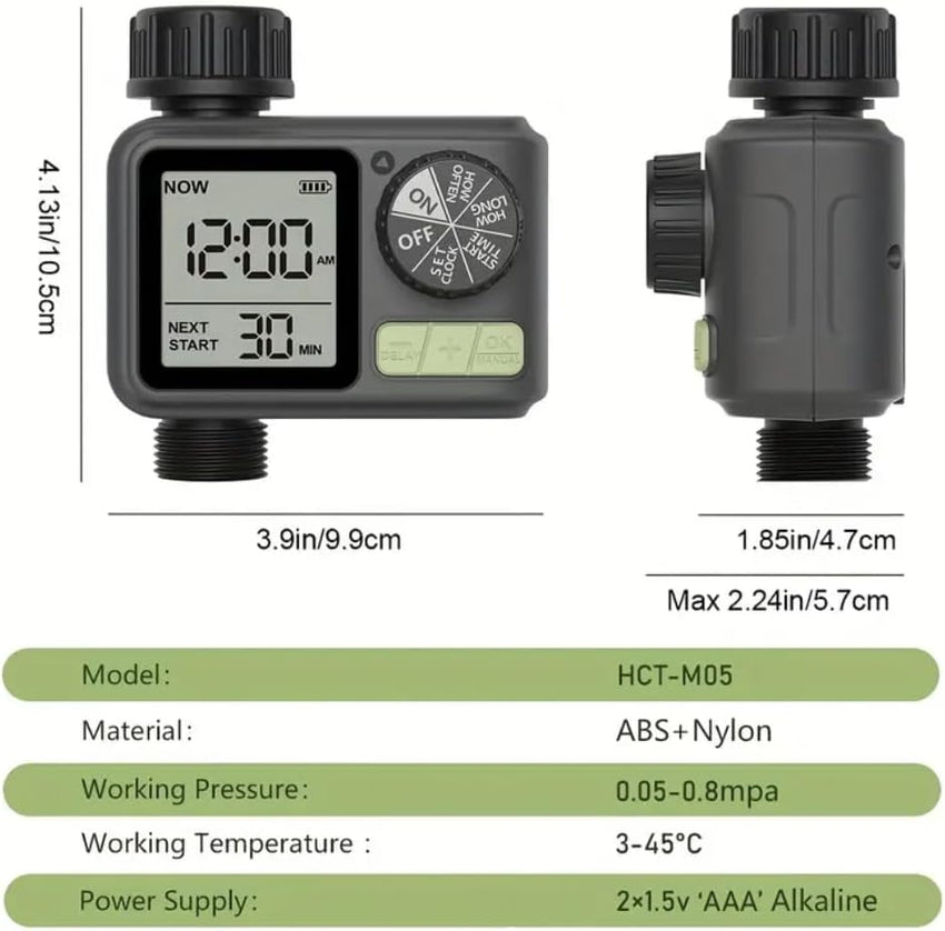 Egardenkart Dial Water Timer Black