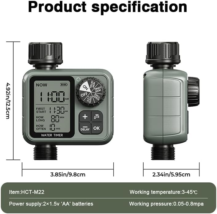 Egardenkart Water Timer for Garden - Multifunctional Irrigation Timer for Automatic Irrigation System | Automatic Watering for Plants, Lawn, Garden