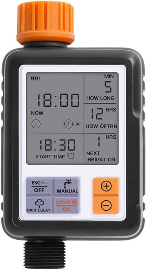 Egardenkart Garden Water Timer Smart Automatic Irrigation Orange Model