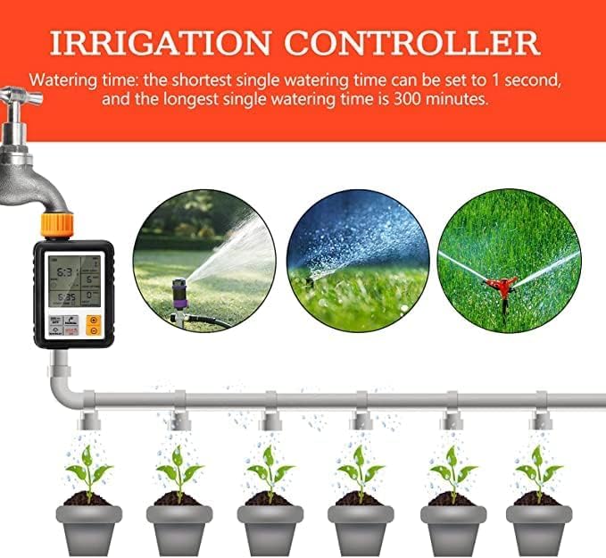 Egardenkart Garden Water Timer Smart Automatic Irrigation Orange Model