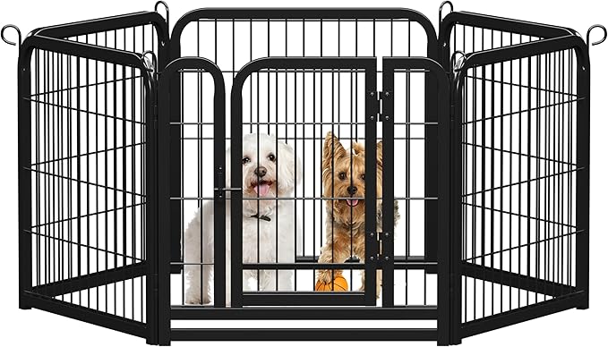 Egardenkart Heavy Duty Extra Wide Dog Playpen, Outdoor Pet Fence for Medium/Small Animals Foldable Puppy