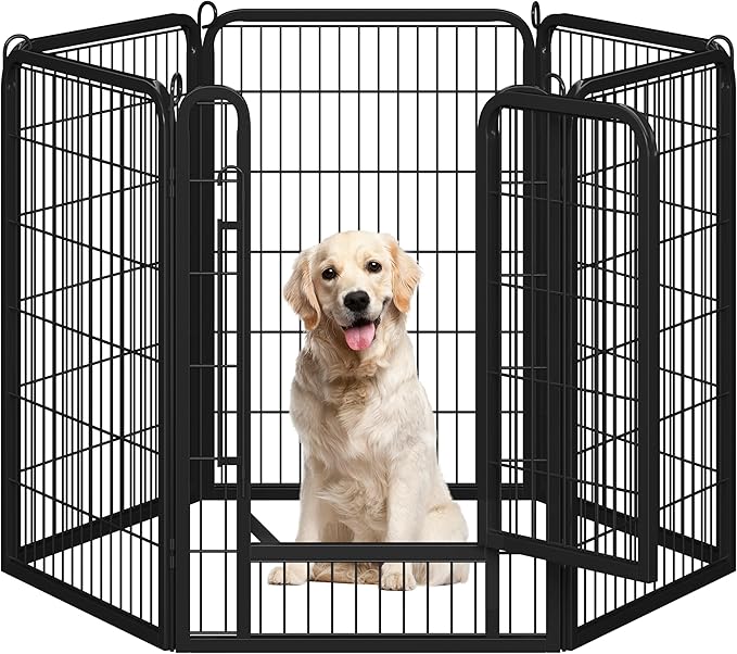 Egardenkart Heavy Duty Extra Wide Dog Playpen, Outdoor Pet Fence for Medium/Small Animals Foldable Puppy