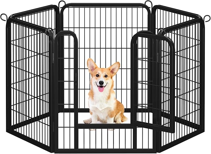 Egardenkart Heavy Duty Extra Wide Dog Playpen, Outdoor Pet Fence for Medium/Small Animals Foldable Puppy