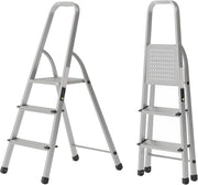 Ahla+® Aluminium Step Ladder Anti-Slip | Foldable | Portable Lightweight  3 Step