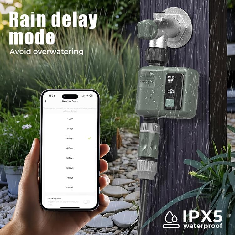 Egardenkart, WiFi Irrigation Timer - Water Timer for Garden | Watering Timer for Automatic Irrigation System | Automatic Watering for Plants