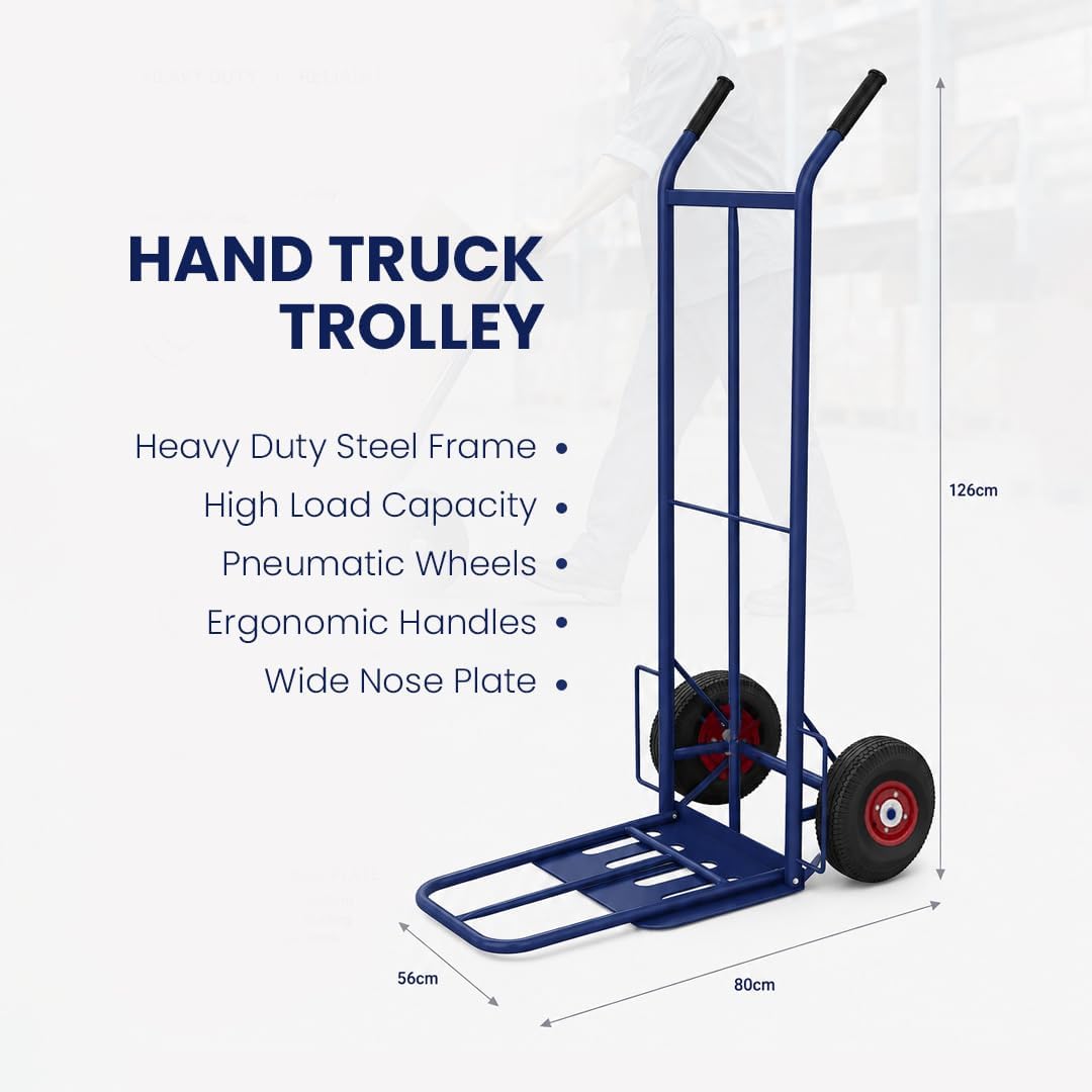 Egardenkart Full Metal 2 Wheel Heavy Duty Hand Truck Trolley 700lbs