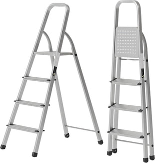 Ahla+® Aluminium Step Ladder Anti-Slip | Foldable | Portable Lightweight 4 Step