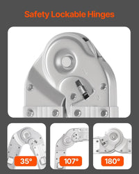 *Outlet*Egardenkart Multi-Purpose Foldable Ladder - 4x5, 20 Steps | Aluminum Folding Ladder for Home, Work, and Outdoor Use | Portable and Adjustable Ladder(Silver)