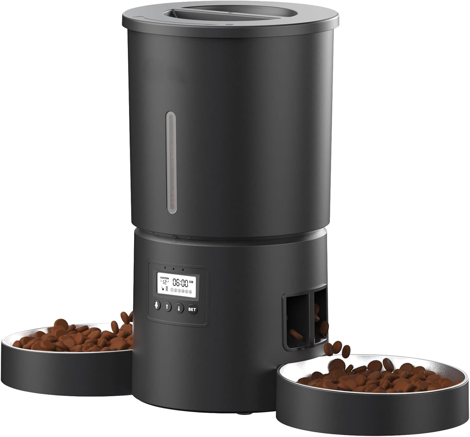Egardenkart Automatic Cat Feeder - 4.2L, Dual Bowl Cat Food Dispenser With 2-WAY Audio, App Control, WiFi 2.4G | Smart Pet Feeder for Cats, Dogs and Small Pets Indoor | Timed Feeding, Portion Control