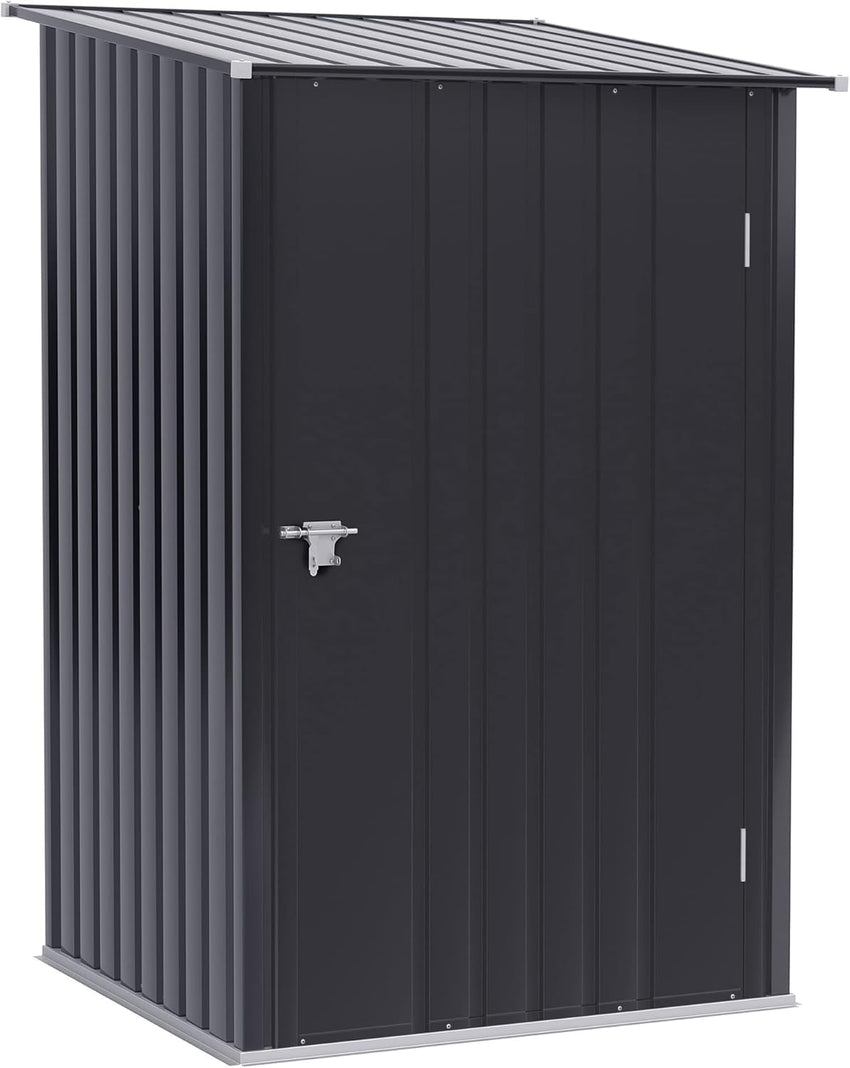 Egardenkart Compact Zinc Steel Storage Shed With Secure Locking System With Installation