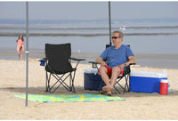 Egardenkart Camping Chair, Folding Camping Chairs for Adults with Armrests and Cup Holder and Carrying Bag, Lightweight Portable for Beach