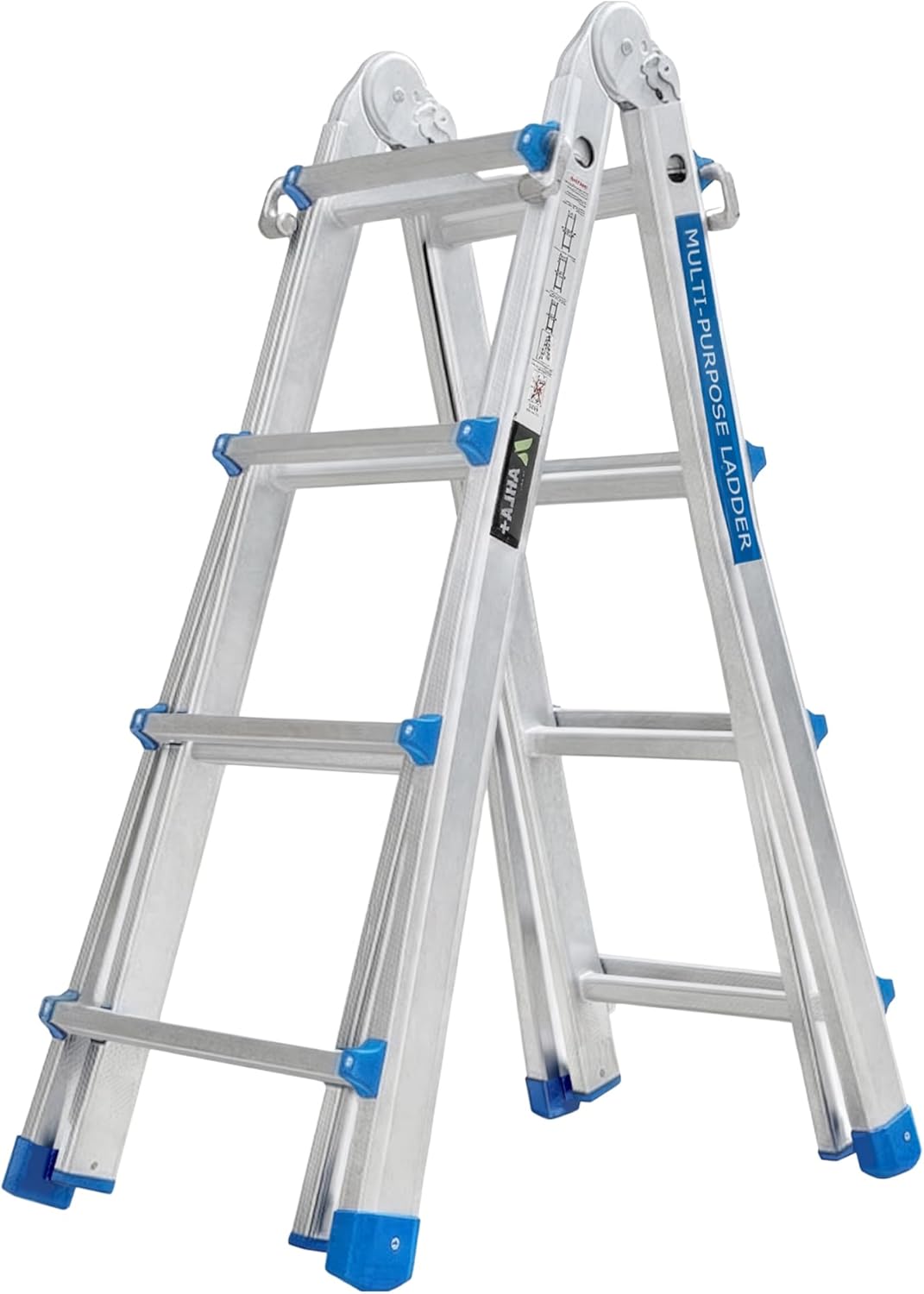 Egardenkart, Multi-Position Foldable Ladder | A Frame Step Ladder Foldable for Compact Storage | Aluminum Folding Ladder for Home, Work, and Outdoor Use | Ladder with Anti-Slip Stairs