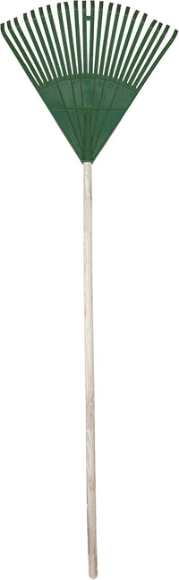 Egardenkart Store Garden Leaf Rake Pvc/Wooden Handle 22 Teeth (Green)