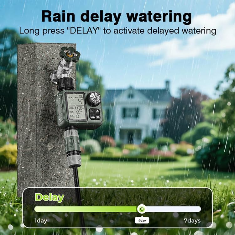 Egardenkart Water Timer for Garden - Multifunctional Irrigation Timer for Automatic Irrigation System | Automatic Watering for Plants, Lawn, Garden