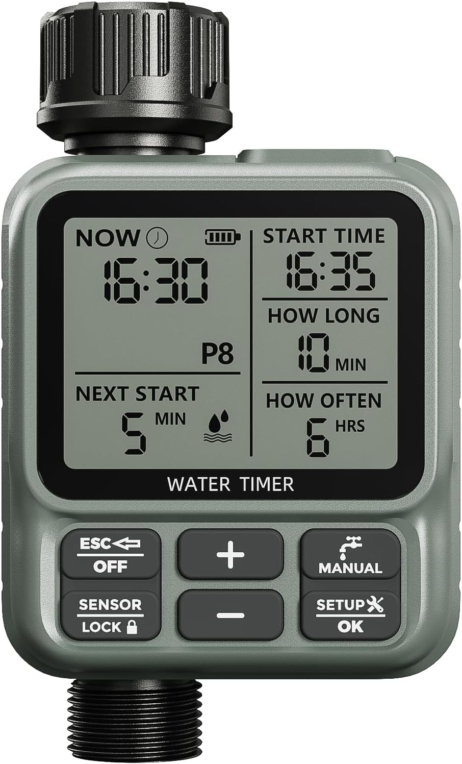 Egardenkart Smart Water Timer Automatic Garden Irrigation Large Display | Sprinkler Control