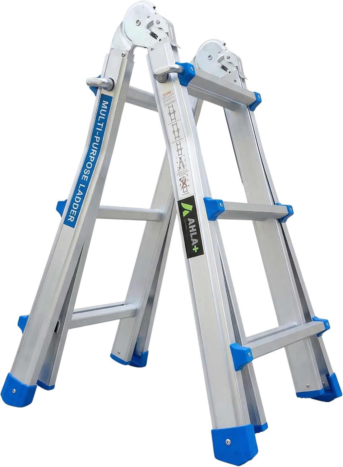 Egardenkart, Multi-Position Foldable Ladder | A Frame Step Ladder Foldable for Compact Storage | Aluminum Folding Ladder for Home, Work, and Outdoor Use | Ladder with Anti-Slip Stairs