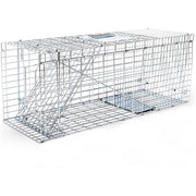 Cat Trap Live Animal Trap Easy Set One-Door Cage Trap for Raccoons, Stray Cats, Groundhogs, Opossums, and Armadillos Large