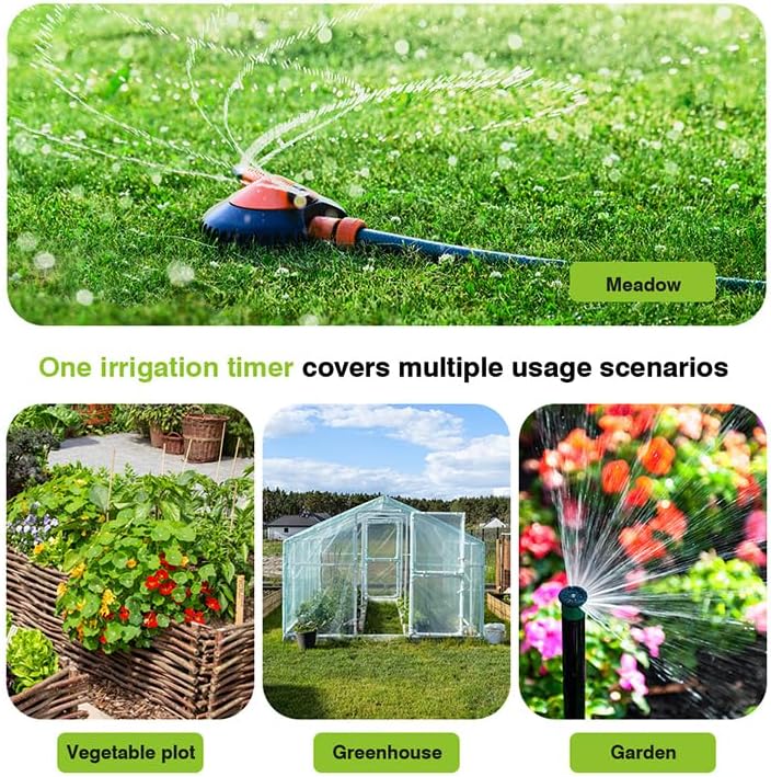 Egardenkart Water Timer for Garden - Multifunctional Irrigation Timer for Automatic Irrigation System | Automatic Watering for Plants, Lawn, Garden