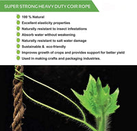 Egardenkart® Natural Jute Rope Coir Rope 8-10mm