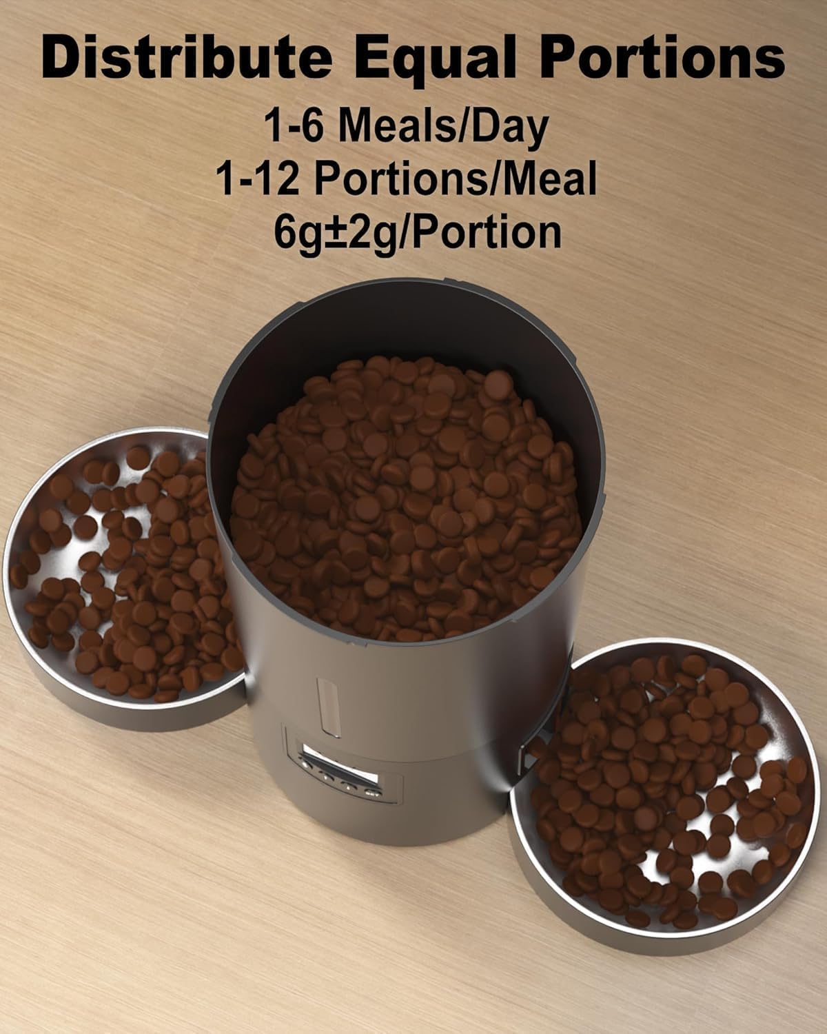 Egardenkart Automatic Cat Feeder - 4.2L, Dual Bowl Cat Food Dispenser With 2-WAY Audio, App Control, WiFi 2.4G | Smart Pet Feeder for Cats, Dogs and Small Pets Indoor | Timed Feeding, Portion Control