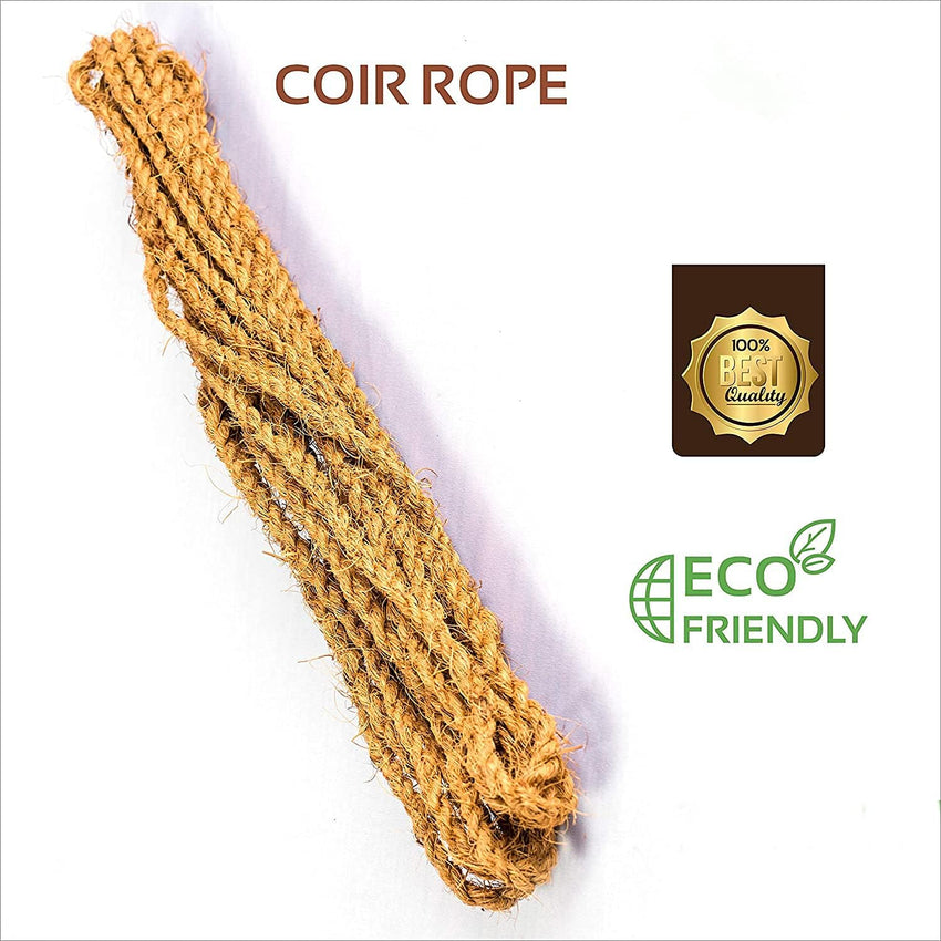 Egardenkart® Natural Jute Rope Coir Rope 8-10mm