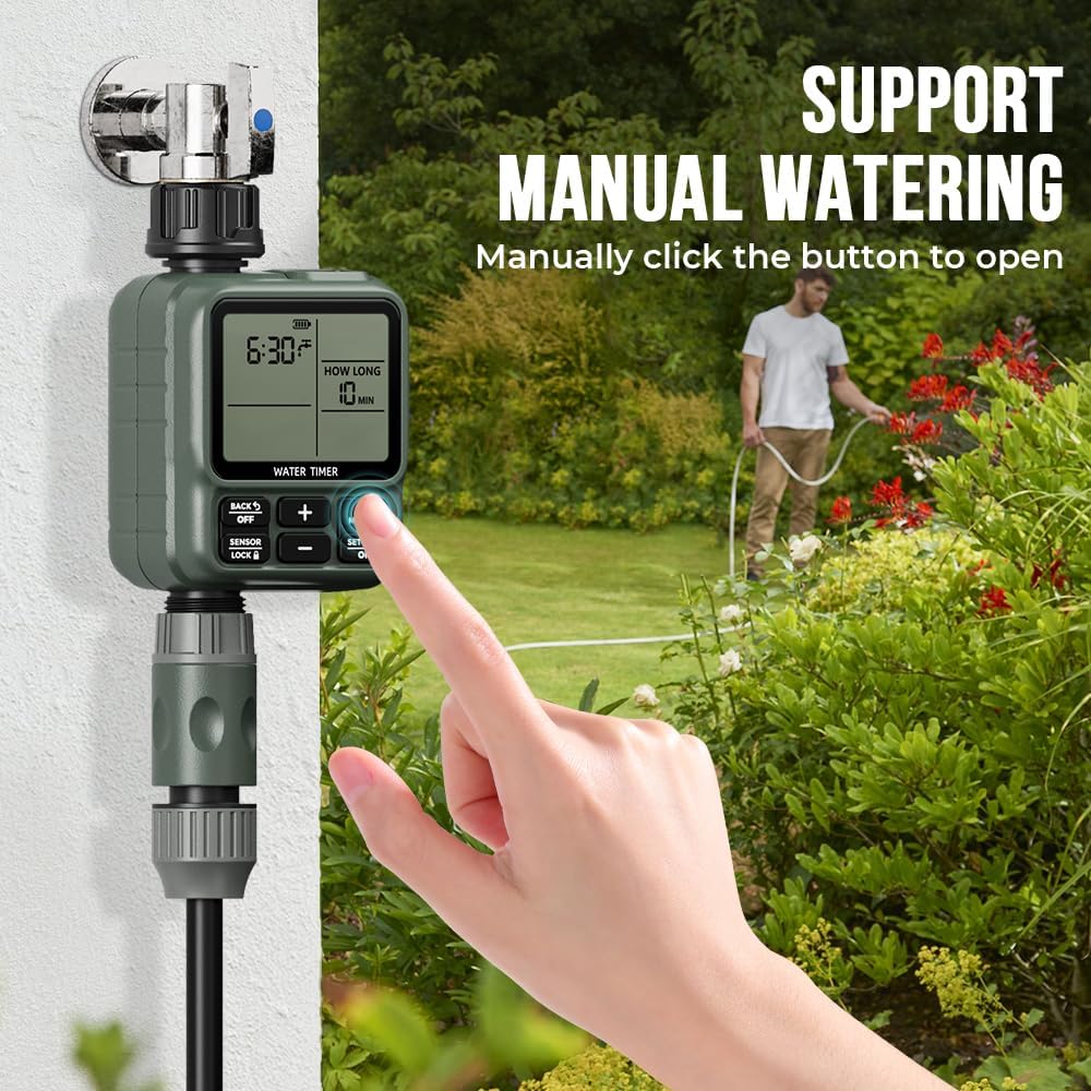 Egardenkart Smart Water Timer Automatic Garden Irrigation Large Display | Sprinkler Control