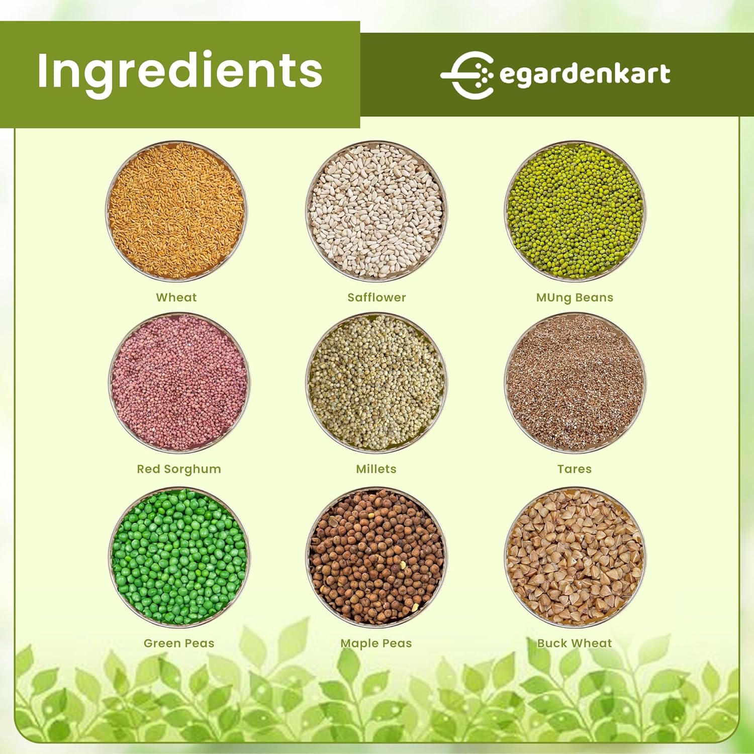 Egardenkart Premium Pigeon Food For Domestic & Wild Pigeons Suitable for Large Birds