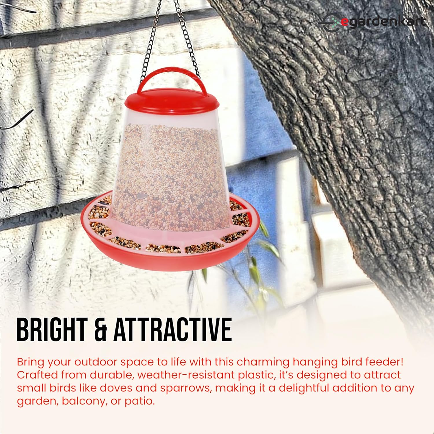 Egardenkart Bird food Feeder-  Bird Feeder Outdoor | Birds Feeder for all Birds and Animals