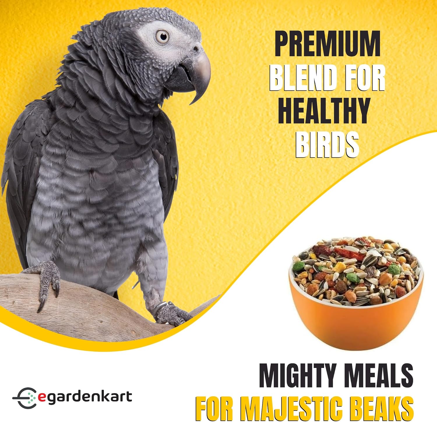 Egardenkart Parrot Bird Food - Enriching Blend for Health and Happiness