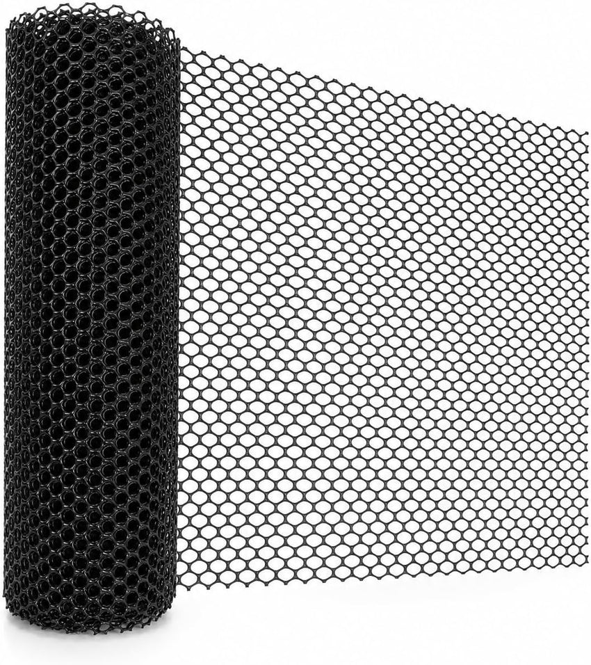 Egardenkart Black Plastic Mesh Net Roll -| Flexible Garden Mesh Fence | Hexagonal Wire Netting for Balcony Decor, Poultry, Plants, Pets and Safety Barrier