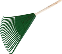 Egardenkart Store Garden Leaf Rake Pvc/Wooden Handle 22 Teeth (Green)