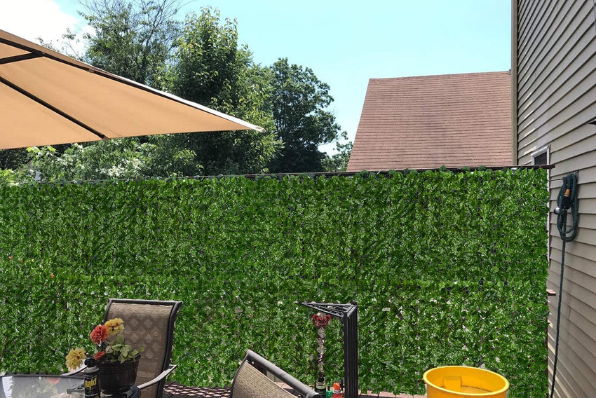 Egardenkart® Artificial Faux Hedge Privacy Fence Wall Screen, Leaf and Vine Decoration for Outdoor Garden Home Decor