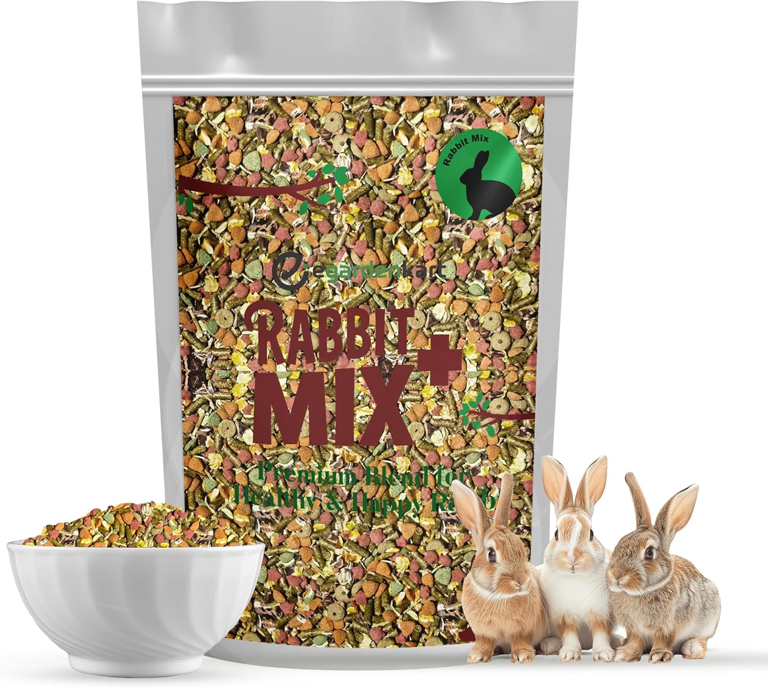Egardenkart Premium Rabbit Food  | Nutritious Rabbit Feed for Healthy Rabbits | Multigrain Bunny Food Mix for Daily Feeding
