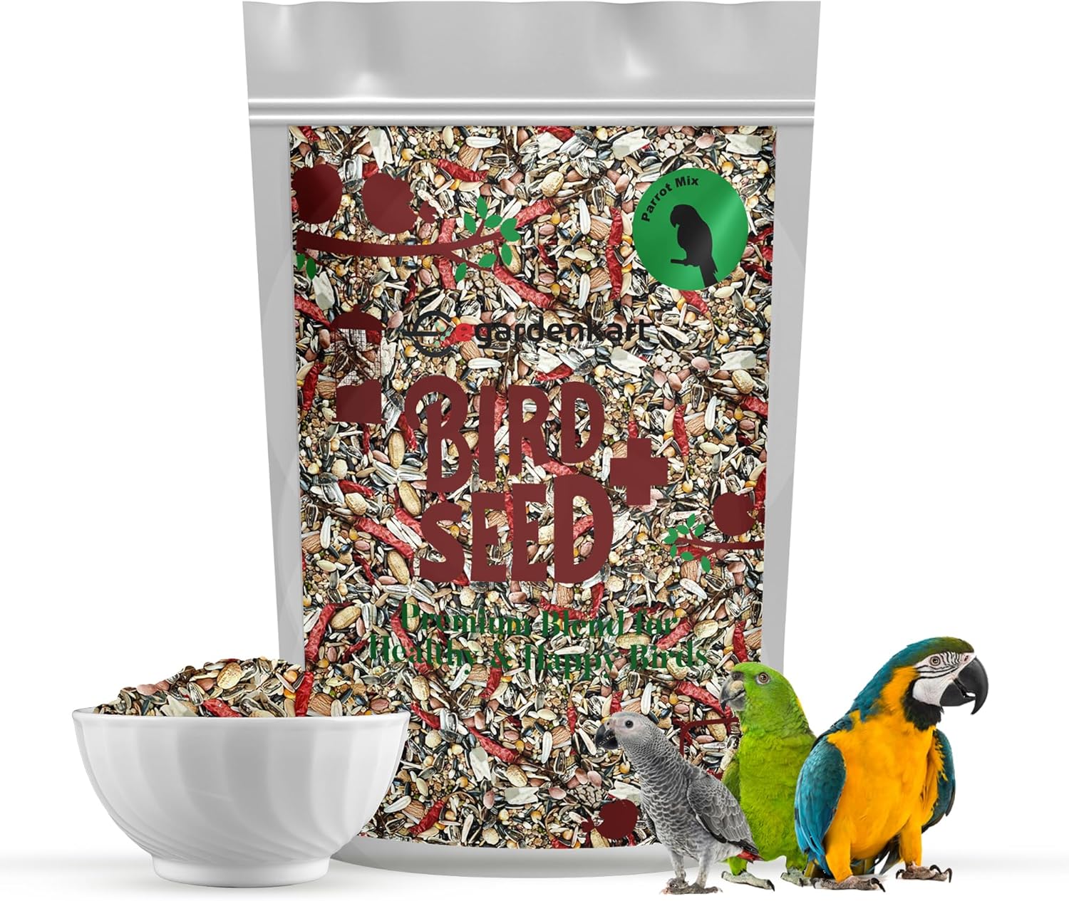 Egardenkart Parrot Bird Food - Enriching Blend for Health and Happiness