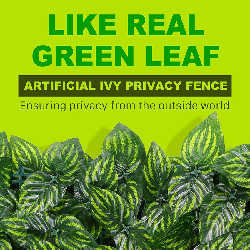 Egardenkart® Artificial Faux Hedge Privacy Fence Wall Screen, Leaf and Vine Decoration for Outdoor Garden Home Decor