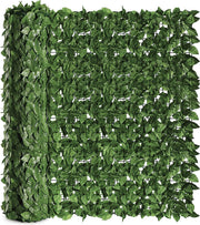 Egardenkart Expandable Bamboo Fence For Balcony & Garden Decor Green Leaf Trellis