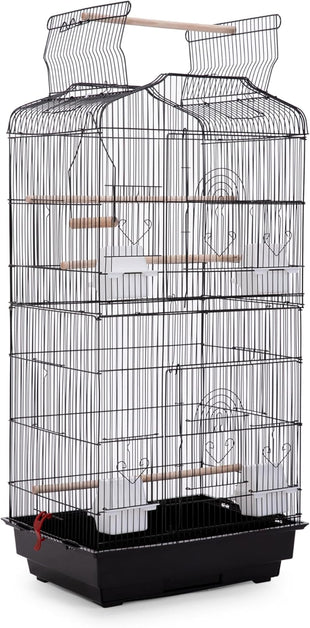 Egardenkart 41-Inch Open Top Medium Bird Cage for Parakeets, Finches, Canaries, Lovebirds, Small Quaker Parrots, Cockatiels, Budgies, and Green Cheek Conures – Perfect for Travel and Flight