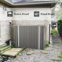 Egardenkart Outdoor Storage Shed Metal - Light Grey, 5.8 x 3.3 FT | Garden Shed with lockable Double Door | Outdoor Storage Cabinet for Garden Storage | Outdoor Shed Storage (With Installation)