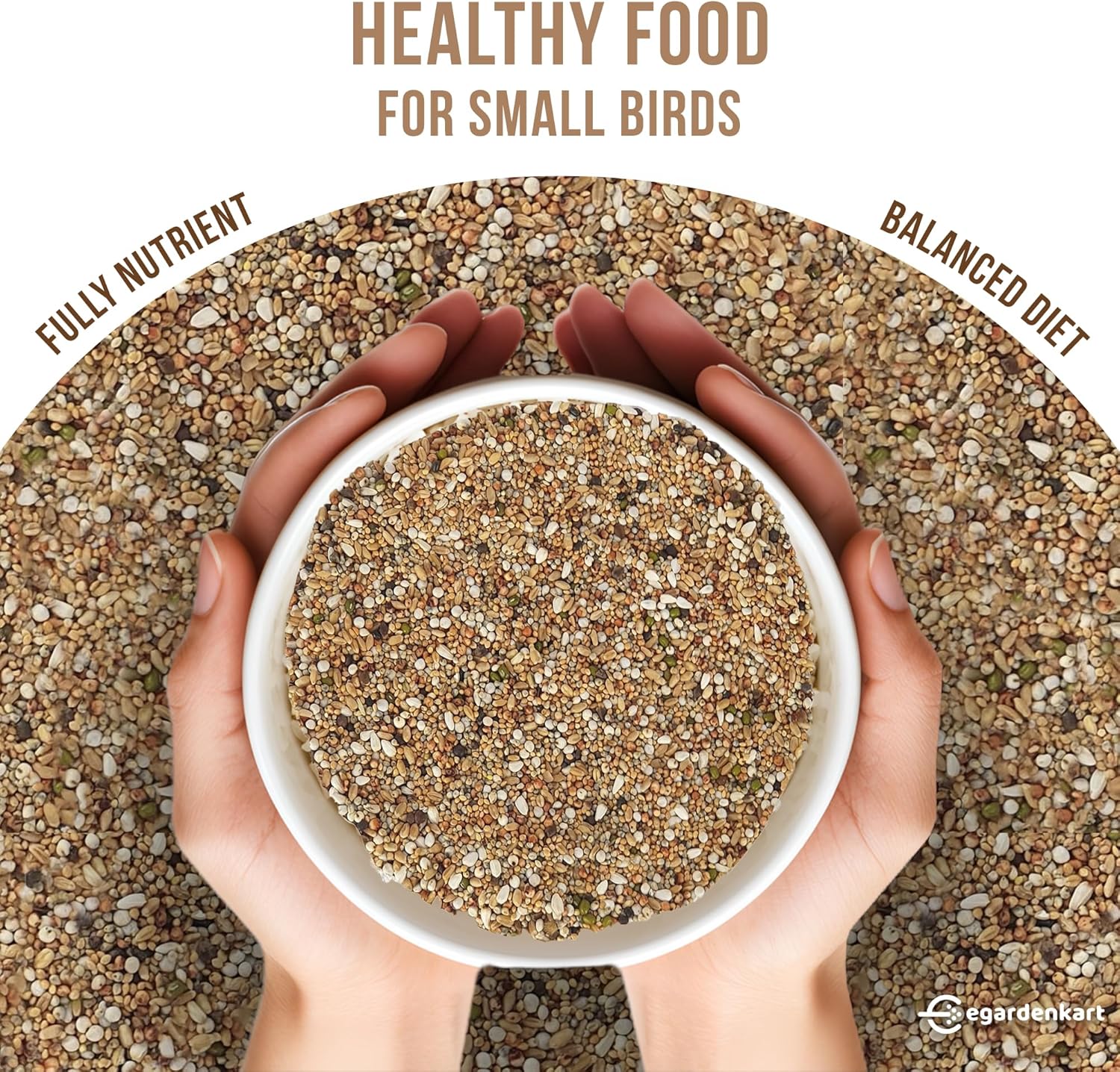 Egardenkart® Wild Bird Food - Economic Bird Seed Mix for All types of Wild Birds | Bird Feed for Dove Pigeon Myna Lark Bulbul Sparrow Hoopoe